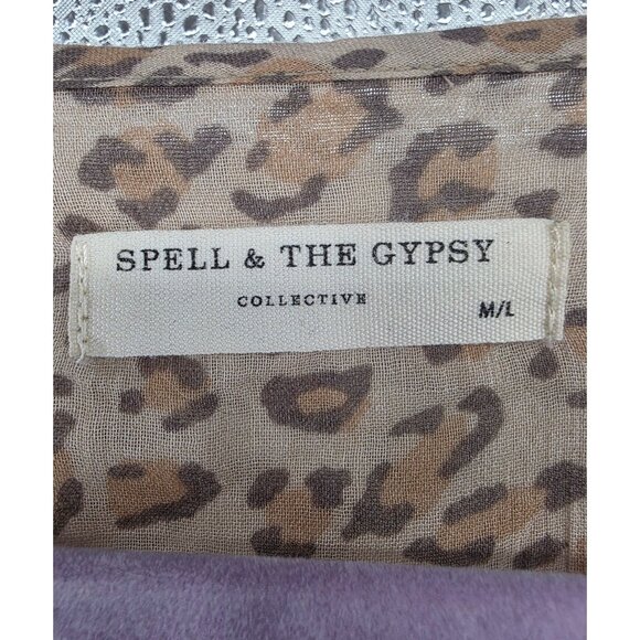 Spell & The Gypsy Collective M/L Frankie Leopard Print Blouse - Picture 4 of 16